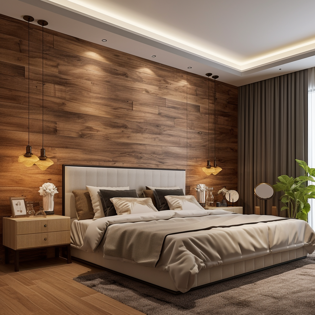 Wood Wall Paneling Interior Decor Bamboo WPC Board