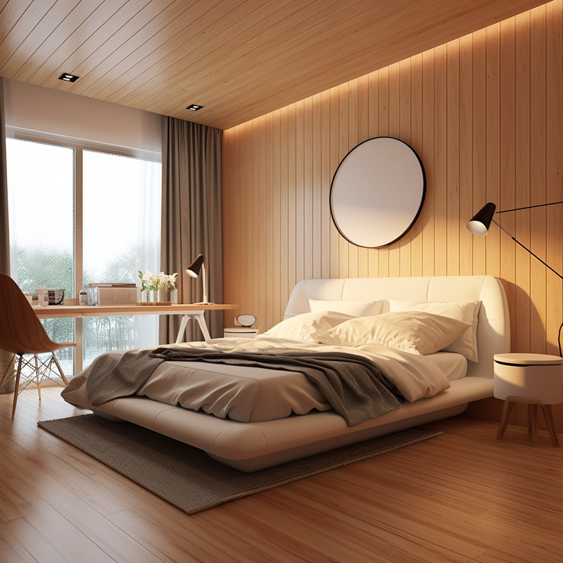 Wood Wall Paneling Interior Decor Bamboo WPC Board