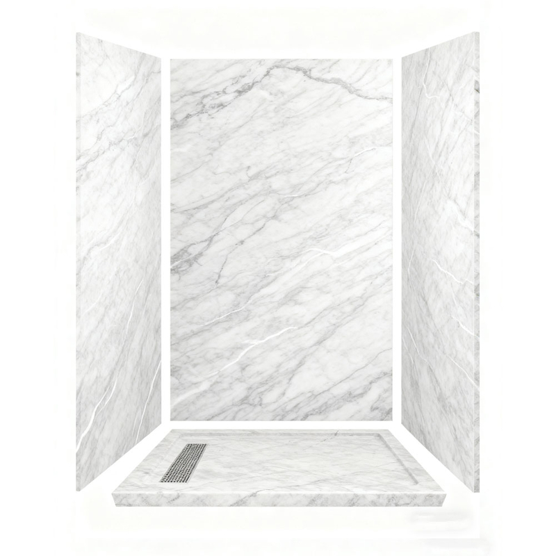 Commercial Grade Continuous Vein SPC Bathroom Cladding Complete Set with Trims